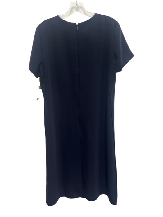 Polo Ralph Lauren Size 10 Navy Blue Polyester Short Sleeve Back Zip Shift Dress Navy Blue / 10