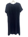 Polo Ralph Lauren Size 10 Navy Blue Polyester Short Sleeve Back Zip Shift Dress Navy Blue / 10
