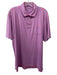 Peter Millar Size L Blue & Orange Cotton Striped Polo Men's Short Sleeve Blue & Orange / L
