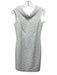 Badgley Mischka Size 2 Ivory Polyester & Acrylic Floral Design Sleeveless Dress Ivory / 2