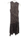 Jonathan Simkhai Size 2 Brown, Beige, White Polyester Abstract Print Dress Brown, Beige, White / 2