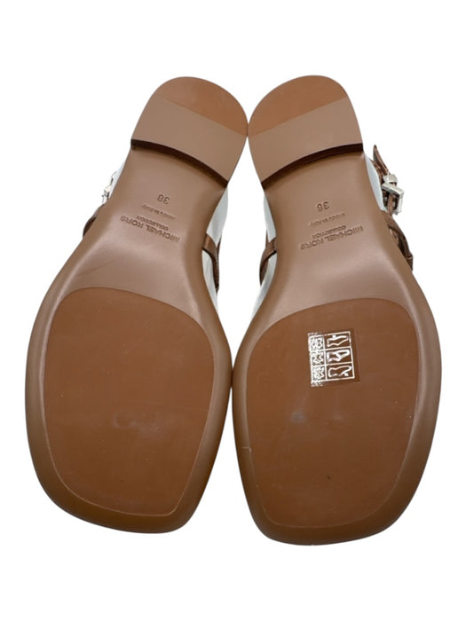 Michael Kors Collection Shoe Size 38 Brown Leather Upper Croc Embossed Sandals Brown / 38