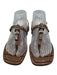 Michael Kors Collection Shoe Size 38 Brown Leather Upper Croc Embossed Sandals Brown / 38