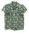 Olivia James Size M Blue & Green Cotton Ruffle Cap Sleeve Geometric Print Top Blue & Green / M