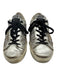 Golden Goose Shoe Size 38 Silver & Beige Leather Glitter Lace Up Sneakers Silver & Beige / 38