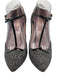 Gucci Shoe Size 39 Black & White Wool Blend Pointed Toe Stiletto Buckle Pumps Black & White / 39