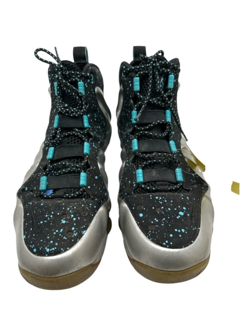 Nike Shoe Size 8.5 AS IS Silver & Green Synthetic Splatter Sneaker Men's Shoes 8.5