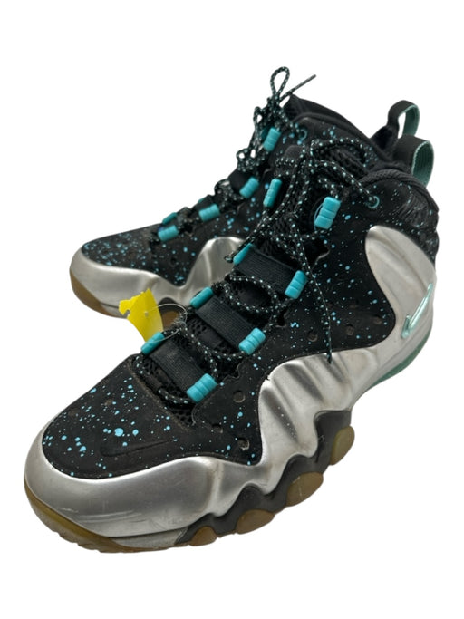 Nike Shoe Size 8.5 AS IS Silver & Green Synthetic Splatter Sneaker Men's Shoes 8.5