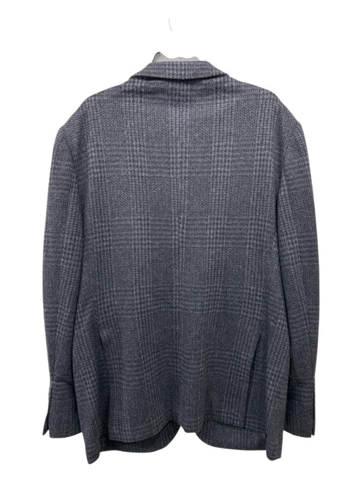 Brooks Brothers Navy Wool Blend Plaid 2 Button Men's Blazer 44