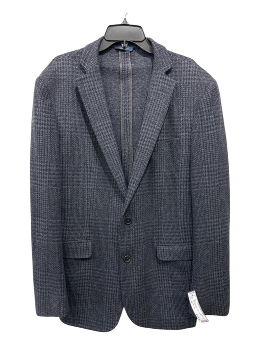 Brooks Brothers Navy Wool Blend Plaid 2 Button Men's Blazer 44