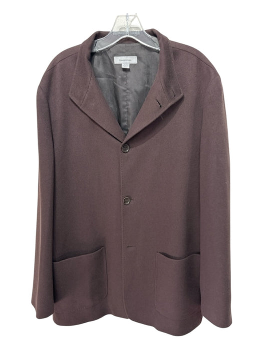 Zegna Brown Wool Blend Solid Patch Pocket Men's Blazer Brown / XL