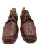 Mercanti Fiorentini Shoe Size 9.5 Brown Leather Solid Woven Men's Shoes Brown / 9.5