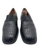 Barcelino Shoe Size 10 Black Leather Woven Slip On Men's Shoes Black / 10