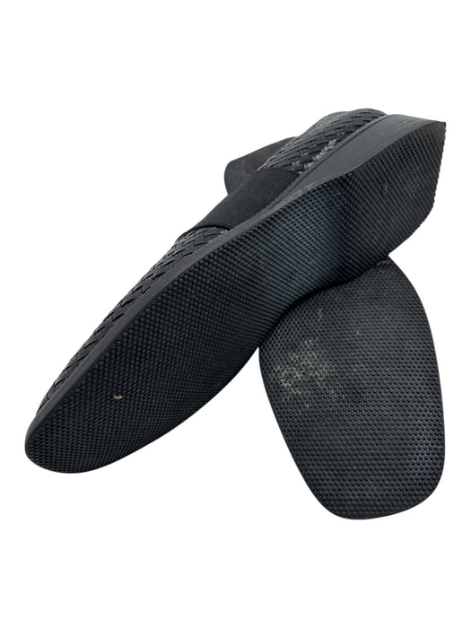 Barcelino Shoe Size 10 Black Leather Woven Slip On Men's Shoes Black / 10