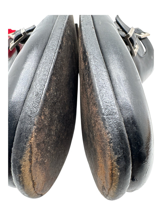 Ferragamo Shoe Size 10 Black Leather Solid Double Monk Strap Dress Men's Shoes Black / 10