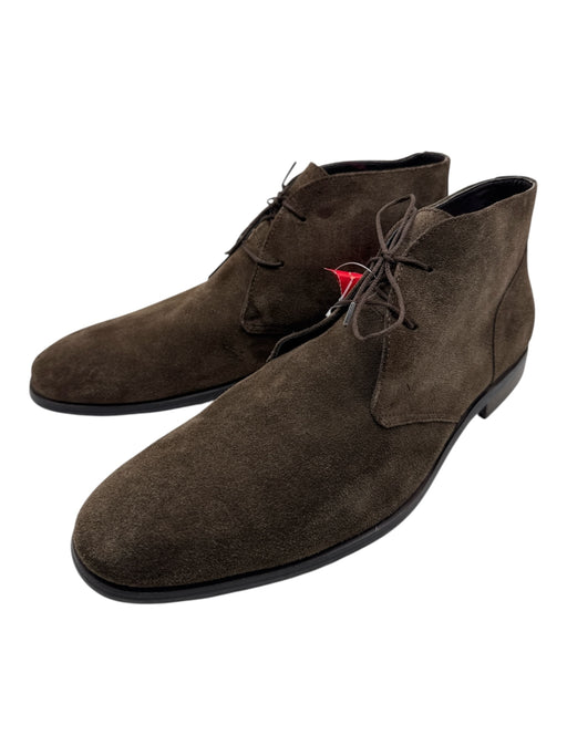 Saks Fifth Ave Shoe Size 11 Dark Brown Suede Solid Chukka Men's Shoes Dark Brown / 11