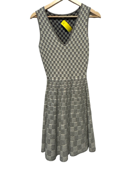 Alexander McQueen Size XS Black & White Viscose Blend Sleeveless Checkered Dress Black & White / XS