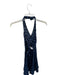 Reformation Size XS Navy & Blue Halter Deep V Polka dot Waist Tie Dress Navy & Blue / XS
