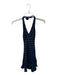 Reformation Size XS Navy & Blue Halter Deep V Polka dot Waist Tie Dress Navy & Blue / XS