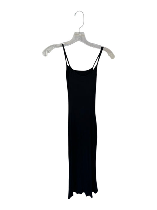 Babaton Size 2XS Black Modal Blend Ribbed Maxi Spaghetti Strap Dress Black / 2XS