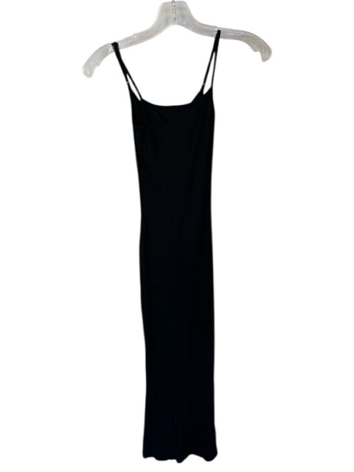 Babaton Size 2XS Black Modal Blend Ribbed Maxi Spaghetti Strap Dress Black / 2XS