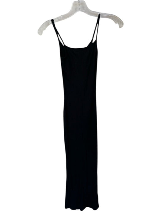 Babaton Size 2XS Black Modal Blend Ribbed Maxi Spaghetti Strap Dress Black / 2XS