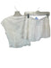 Reformation Size 0 White Organic Cotton Mini Eyelet Trim Button Up Skirt Set White / 0