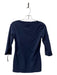 Burberry Brit Size XS Navy Cotton 3/4 Sleeve Scoop Neck pull over Top Navy / XS