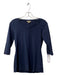 Burberry Brit Size XS Navy Cotton 3/4 Sleeve Scoop Neck pull over Top Navy / XS