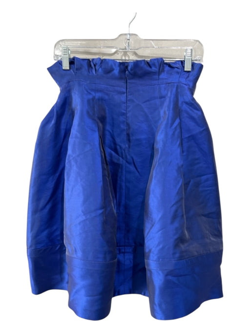 Giorgio Armani Size Medium Colbalt Silk Paperbag Waist Pleat Detail Skirt Colbalt / Medium