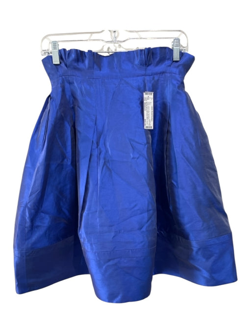 Giorgio Armani Size Medium Colbalt Silk Paperbag Waist Pleat Detail Skirt Colbalt / Medium