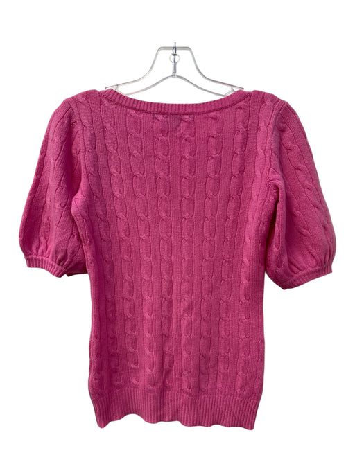 Ralph Lauren Size S Bubblegum Pink No Fabric Tag Knit Short Puff Sleeve Sweater Bubblegum Pink / S