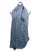 Piazza Sempione Blue Modal Blend Polka Dot Rectangle Fringe Trim scarf Blue / One Size