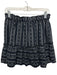 Saks Fifth Ave Size M Navy & white Cotton Elastic Waist Flounce Hem Mini Skirt Navy & white / M