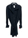 Pierre Cardin Size XL Black Acrylic Button Down Ribbed Sash Inc Cardigan Black / XL