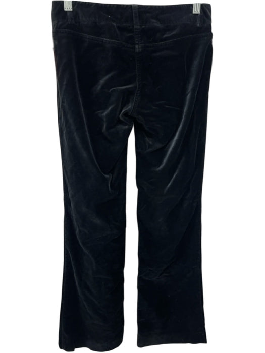 Theory Size 2 Black Cotton Velvet Low waist Trouser Pants Black / 2
