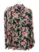 The Kooples Size S Black, Green, Pink Silk Blend Button Down Floral Collared Top Black, Green, Pink / S