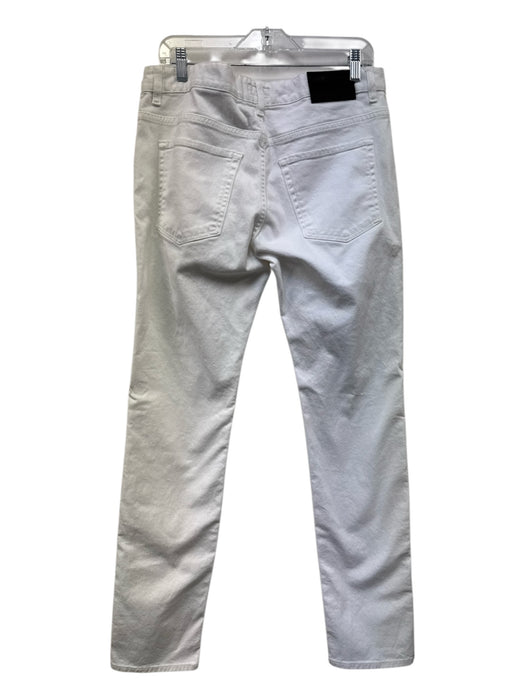 Boss Size 34 White Cotton Solid Zip Fly Men's Pants White / 34