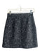 Karen Millen Size 4 Black Cotton Blend Tweed Back Zip Side Pocket Pencil Skirt Black / 4