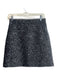 Karen Millen Size 4 Black Cotton Blend Tweed Back Zip Side Pocket Pencil Skirt Black / 4