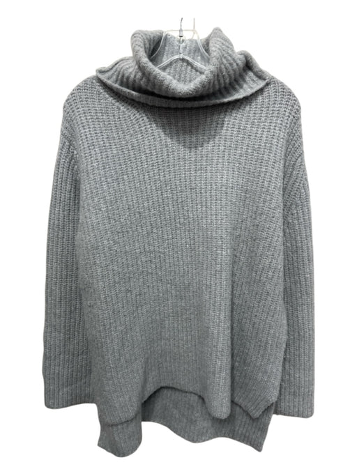 Nordstrom Size M Gray Acrylic, Nylon, Wool Long Sleeve Rib Knit Sweater Gray / M