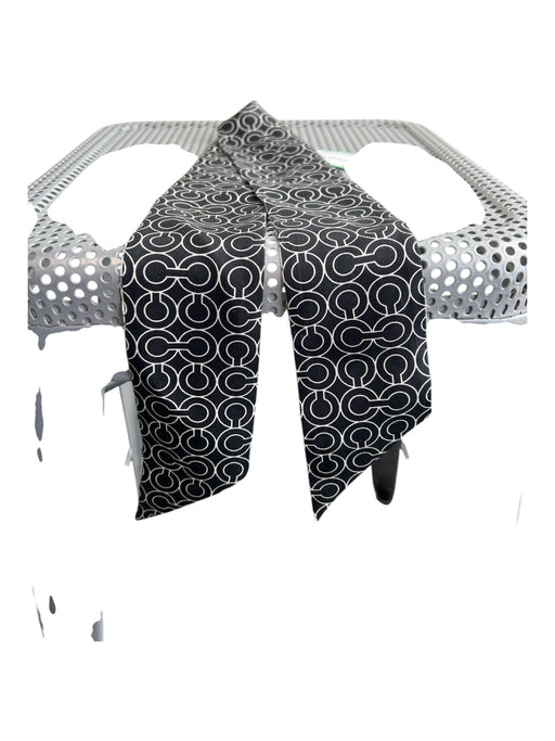 Coach Black & White 100% Silk Hair Tie Coach print Reversible scarf Black & White / S