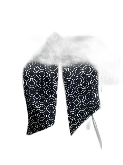 Coach Black & White 100% Silk Hair Tie Coach print Reversible scarf Black & White / S