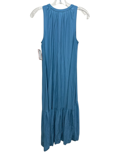Prologue Size S Blue Rayon & Polyester Sleeveless Drop Waist Midi Dress Blue / S
