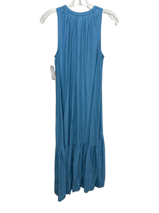 Prologue Size S Blue Rayon & Polyester Sleeveless Drop Waist Midi Dress Blue / S