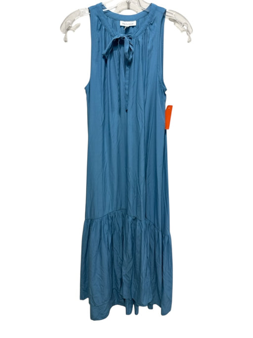 Prologue Size S Blue Rayon & Polyester Sleeveless Drop Waist Midi Dress Blue / S