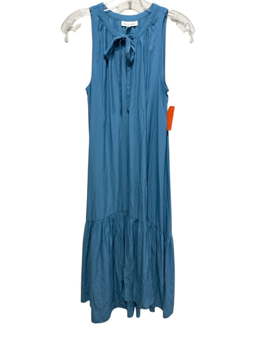 Prologue Size S Blue Rayon & Polyester Sleeveless Drop Waist Midi Dress Blue / S