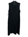Velvet Size S Black Cotton Sleeveless Mock Neck Sheath Midi Dress Black / S