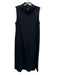Velvet Size S Black Cotton Sleeveless Mock Neck Sheath Midi Dress Black / S
