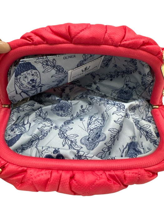 Oliver Thomas Hot Pink & Gold Nylon Puffer Quilted Magnetic Close Crossbody Bag Hot Pink & Gold / S